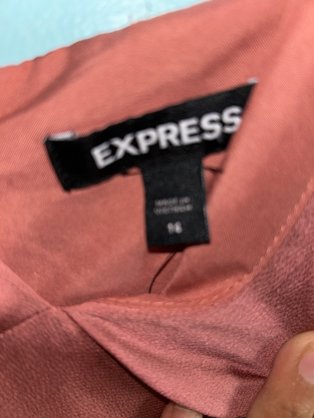 Express Rust Ruffle-Trim High-Low Slip Dress - Picture 3 of 6